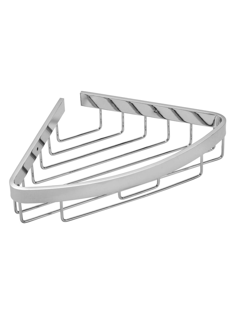 CROYDEX chrome corner aluminium shower wall basket - British product