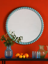 Next Dar Lighting Blue Bobbin Mirror Decorative Wall Mirror 70cm- Buy online at McGrocer
