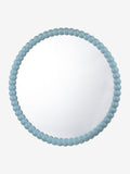 Dar Lighting blue bobbin decorative wall mirror 70cm round - British product
