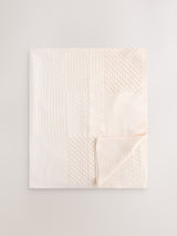 Next Cream Knitted Patchwork Baby Blanket 100cm x 90cm- Buy online at McGrocer