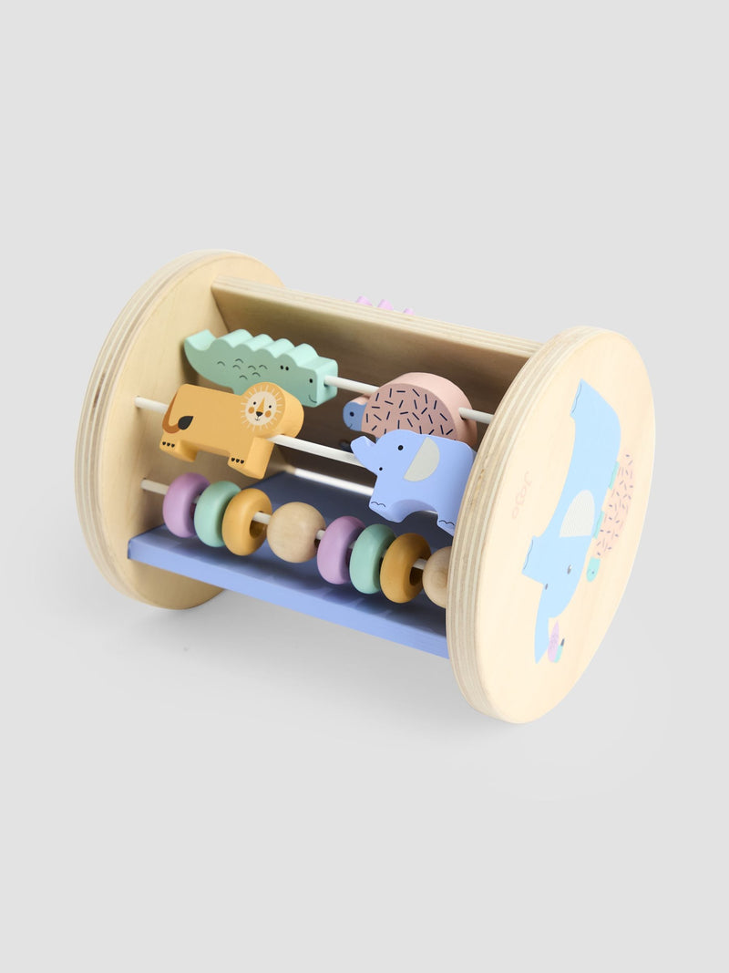 JoJo Maman Bébé Safari Wooden Activity Roller (British brand)