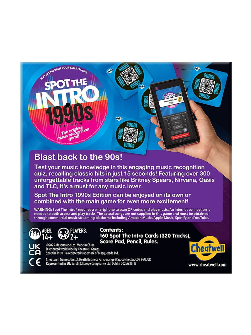 Cheatwell Games Spot The Intro 80s/90s music quiz - British product