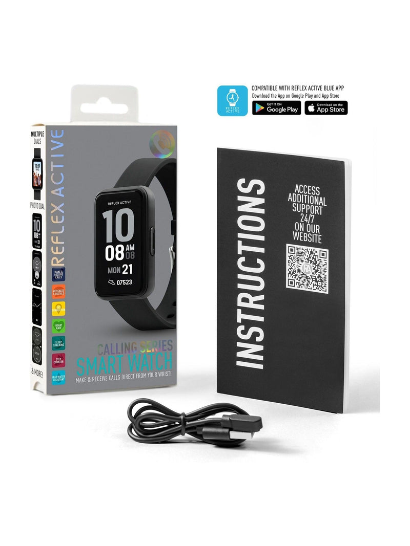 Reflex Active Black Series 49 Strap Smart Calling Watch, imported from the UK