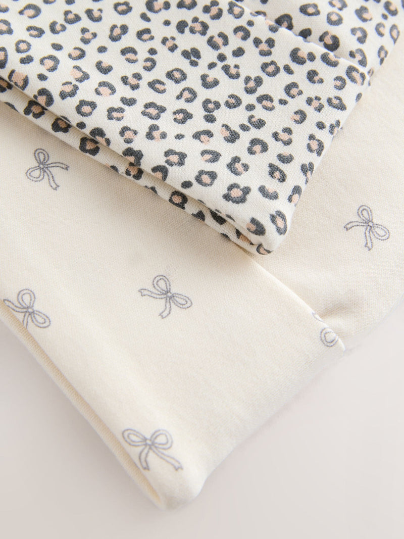 Stone Bow jersey beanie 2 pack 3mths-16yrs, UK version