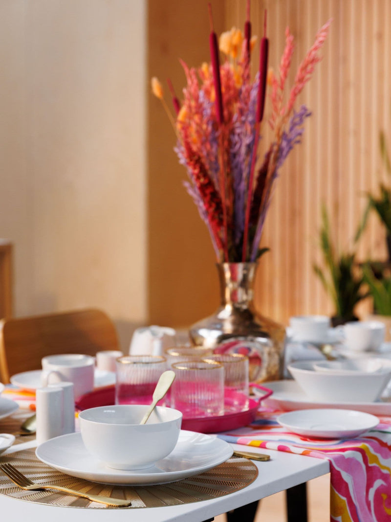 Mikasa white chalk porcelain dinner set 12 piece, imported from the UK