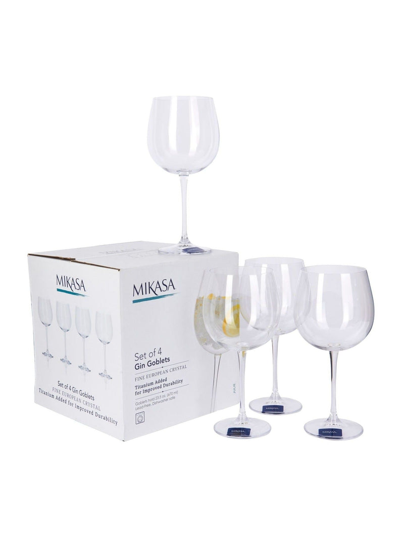 Mikasa Julie crystal gin goblets set of 4, UK version