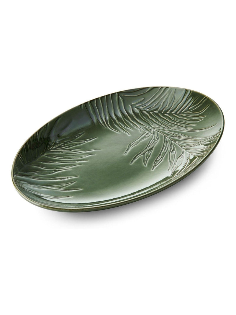 Mikasa White Jardin oval ceramic serving platter, imported from the UK