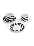 Mikasa black tea cups saucers set of 4, imported from the UK