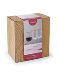 Mikasa Gold Sorrento ridged crystal red wine glass set of 4 450ml, imported from the UK