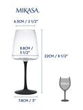 Mikasa Black Palermo red wine glasses 4-piece set, imported from the UK