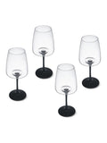 Mikasa Black Palermo red wine glasses 4-piece set, imported from the UK