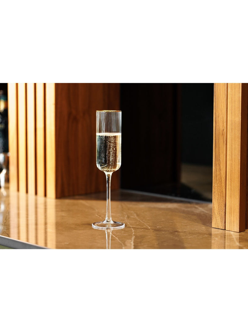 Mikasa gold champagne flutes set of 4, imported from the UK