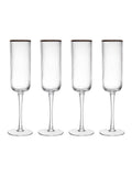 Mikasa gold champagne flutes set of 4, imported from the UK