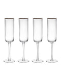 Mikasa gold champagne flutes set of 4, imported from the UK