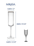 Mikasa gold champagne flutes set of 4, imported from the UK