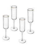 Mikasa gold champagne flutes set of 4, imported from the UK
