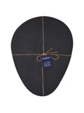 Mikasa black pebble-shaped faux leather placemat set of 4, imported from the UK