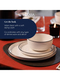 Mikasa black pebble-shaped faux leather placemat set of 4, imported from the UK