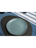 Mikasa black pebble-shaped faux leather placemat set of 4, imported from the UK