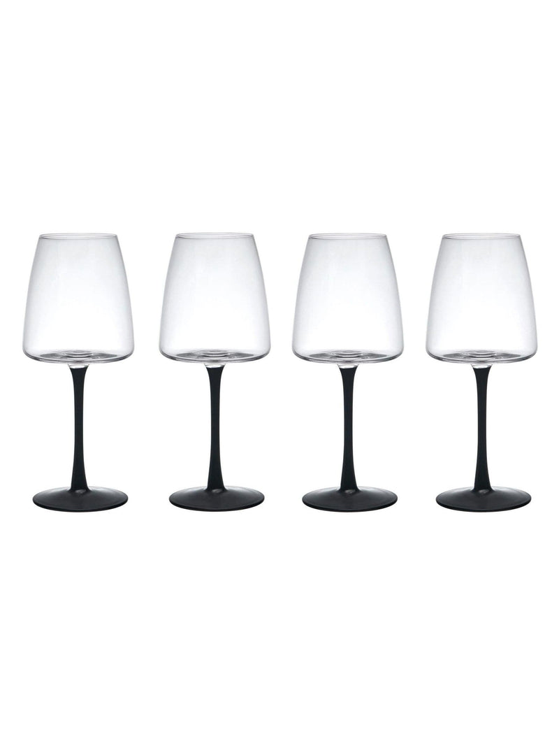 Mikasa Palermo black crystal wine glasses set of four, imported from the UK