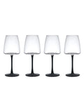 Mikasa Palermo black crystal wine glasses set of four, imported from the UK