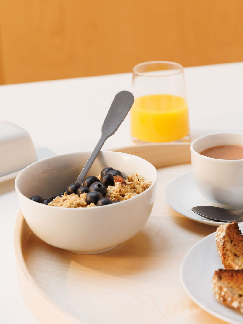 Mikasa white chalk porcelain cereal bowls set of 4, 14cm diameter, imported from the UK