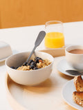 Mikasa white chalk porcelain cereal bowls set of 4, 14cm diameter, imported from the UK