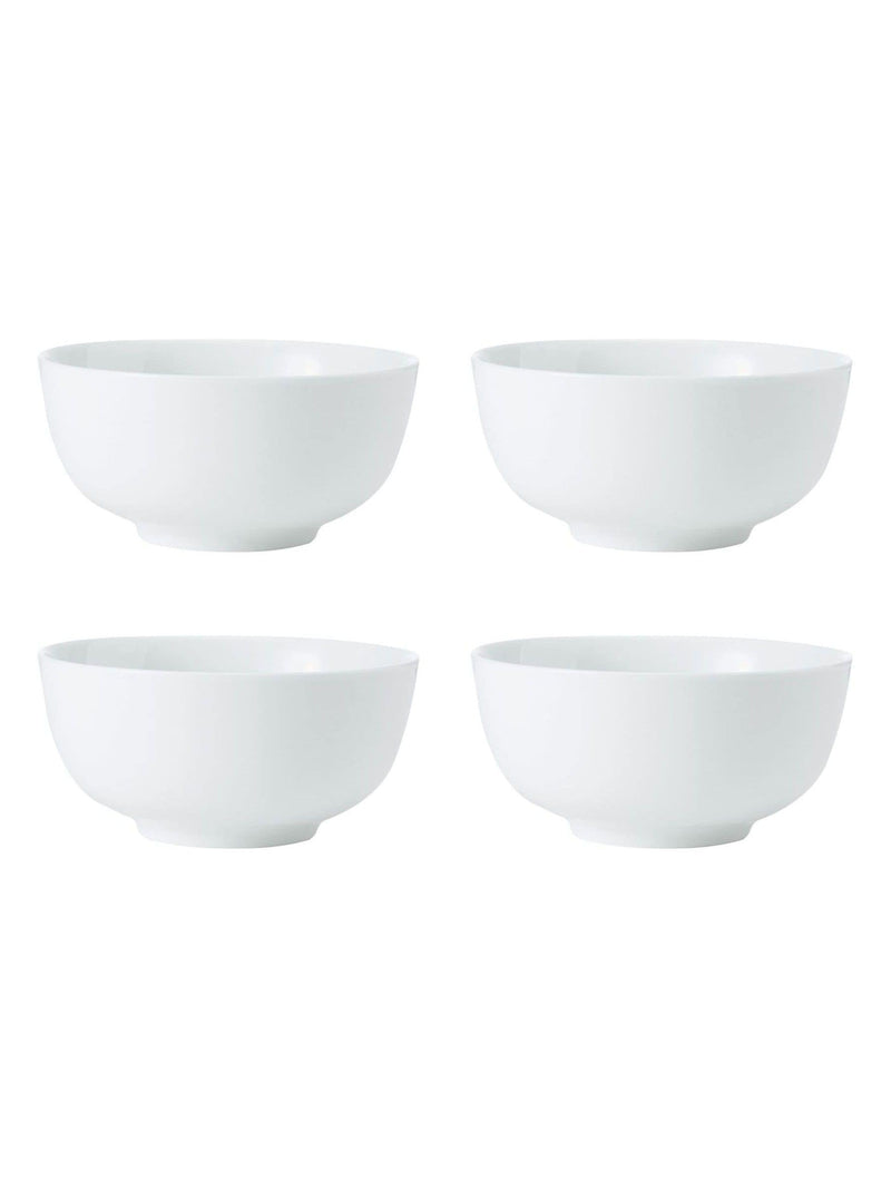 Mikasa white chalk porcelain cereal bowls set of 4, 14cm diameter, imported from the UK
