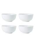 Mikasa white chalk porcelain cereal bowls set of 4, 14cm diameter, imported from the UK