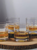 Mikasa Silver Cheers whiskey tumbler glass set of 4, imported from the UK
