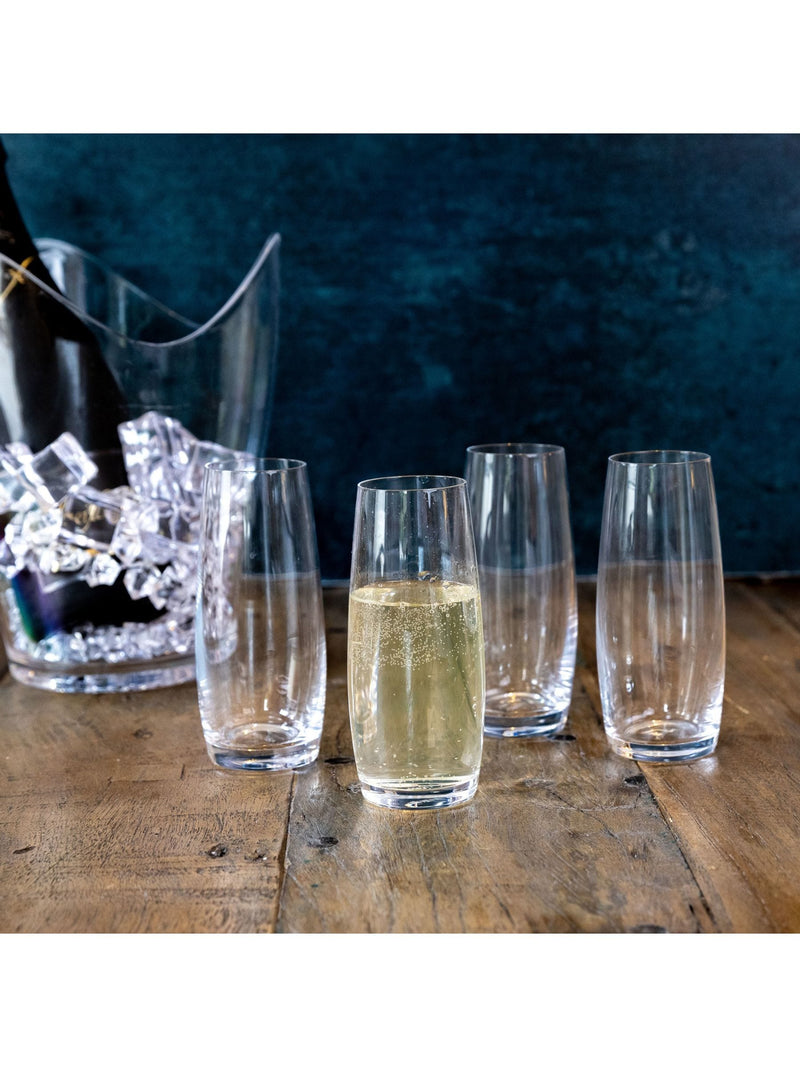 Mikasa stemless flute glasses Julie 266ml, imported from the UK