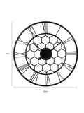 Charles Bentley black skeleton design outdoor wall clock - British product
