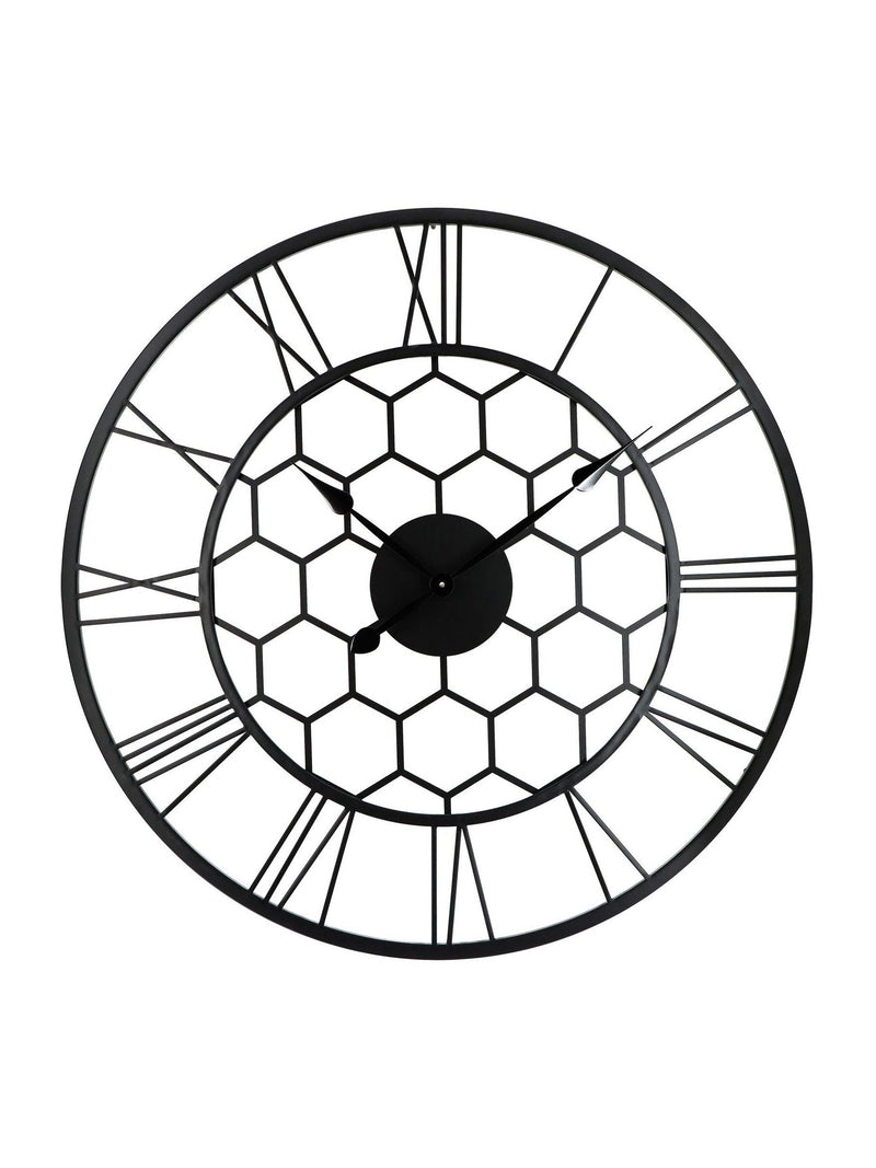 Charles Bentley black skeleton design outdoor wall clock - British product