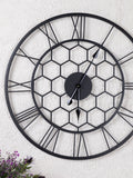 Charles Bentley black skeleton design outdoor wall clock - British product