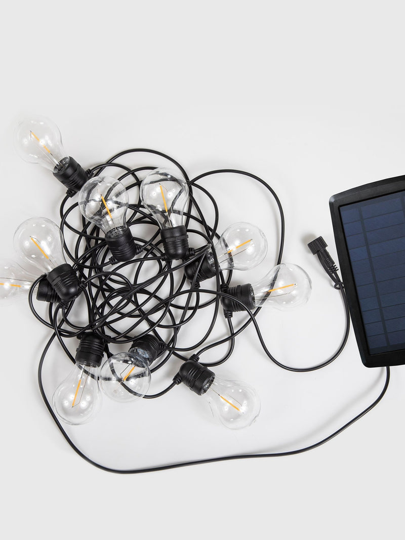 New Garden black solar garland lights 8m (British brand)