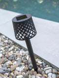 Gretita solar garden spikes set of 4 black 39cm, imported from the UK