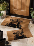 Coir doormat with Hamish the Highland Cow design, imported from the UK
