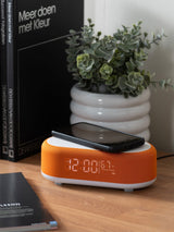 Next Karlsson Bright Orange Vogue Alarm Clock with Phone Charger- Buy online at McGrocer