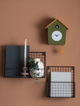 Next Karlsson Army Green Ochre Yellow Cuckoo Wall Clock- Buy online at McGrocer