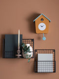 Karlsson ochre yellow misty blue cuckoo wall clock, UK version