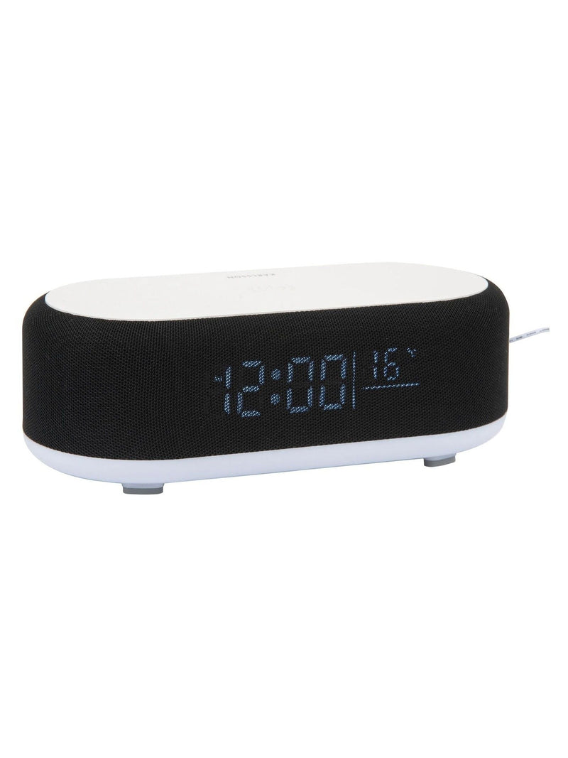Karlsson Vogue alarm clock with phone charger, black - British product