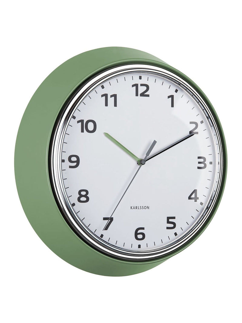 Karlsson Jungle Green Modern Retro Wall Clock 34cm - British product