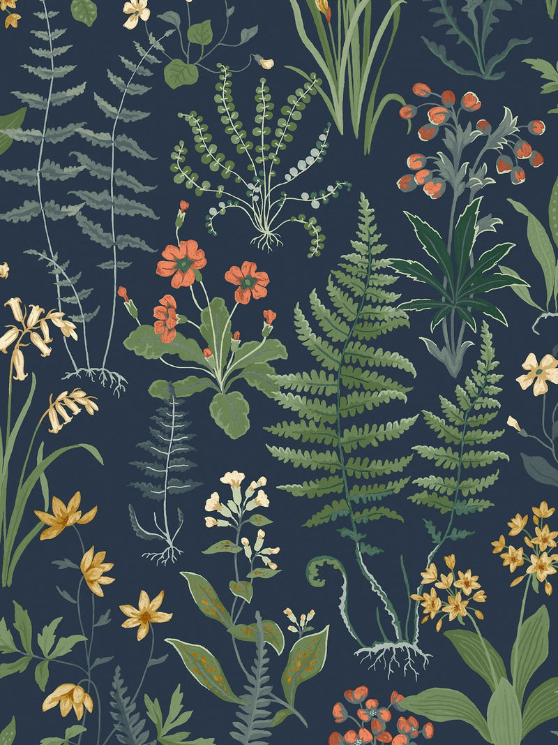 Graham & Brown Blue Oshibana A4 wallpaper sample - British product