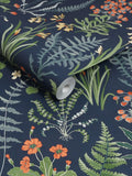 Graham & Brown Blue Oshibana A4 wallpaper sample - British product