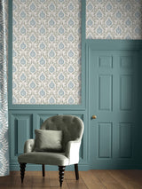 Next Graham & Brown Apple of Grenada Blue Green Wallpaper Sample- Buy online at McGrocer