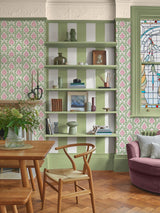 Next Graham & Brown Apple of Grenada Pink Green A4 Wallpaper Sample- Buy online at McGrocer