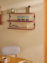 Next MADE.COM Piper Wall Shelf Burgundy and Oak Effect- Buy online at McGrocer
