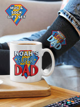 Next PMC Personalised Super Dad Mug and Socks Gift Set- Buy online at McGrocer