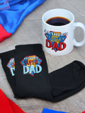 PMC Super Dad personalised mug and socks, UK version
