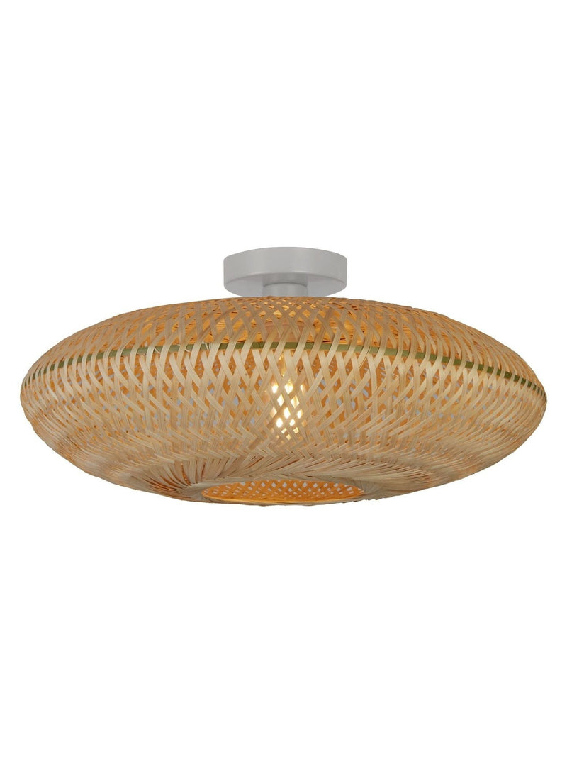 Searchlight Havana wood flush ceiling light, UK version